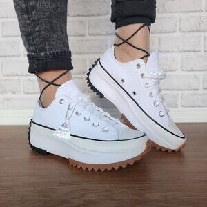 ⭐Converse Run Star Hike Canvas Platform 7.5 Women's Shoes Sneakers White 168817C